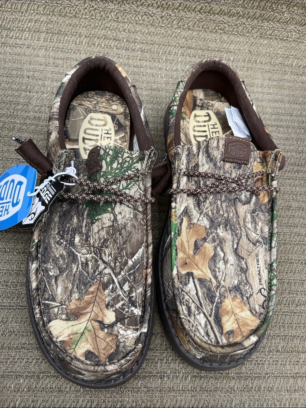 Hey Dude Wally Realtree Edge Camo Brown/Natural Mens 9M Slip On Shoes